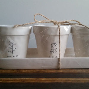 Rae Dunn Planter Set